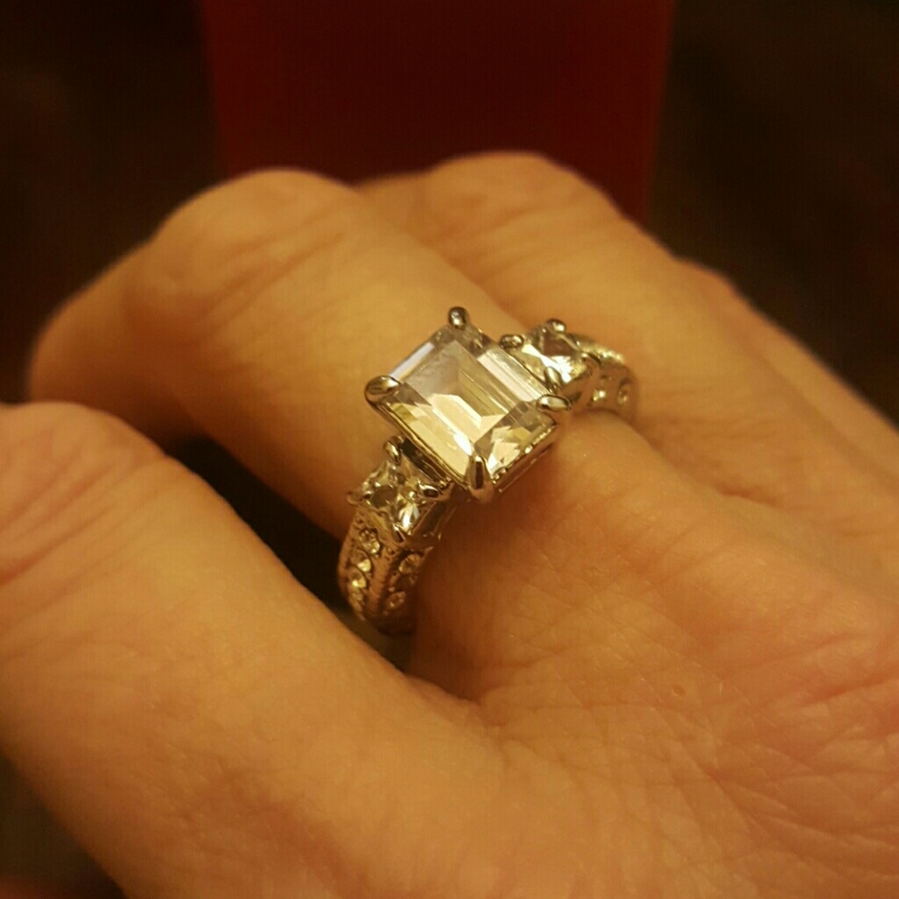 Diamond Synthetic Engagement Ring 1.75ct